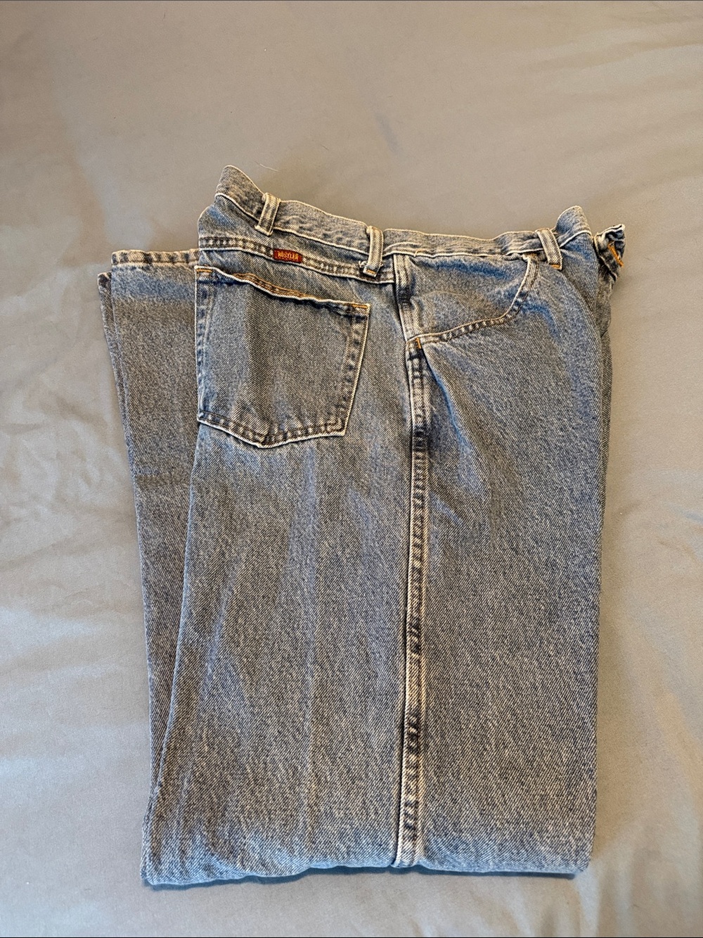 Rustler Men's Blue Denim Jeans - Classic Fit 36X32